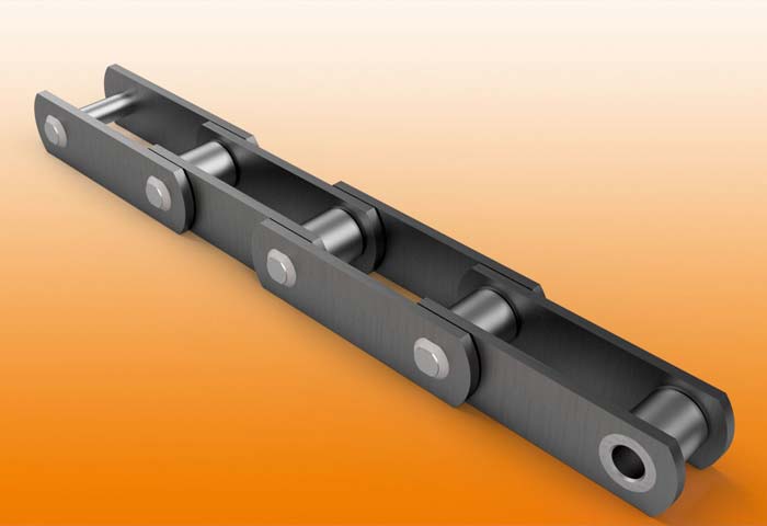 Conveyor chains with welded pins and bushes