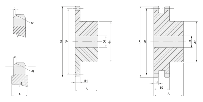 Sprocket for roller chain - 05B-1-2 | Chain sprockets